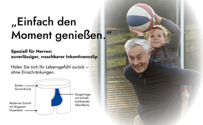 Herrenshorts | integrierte Saugeinlage