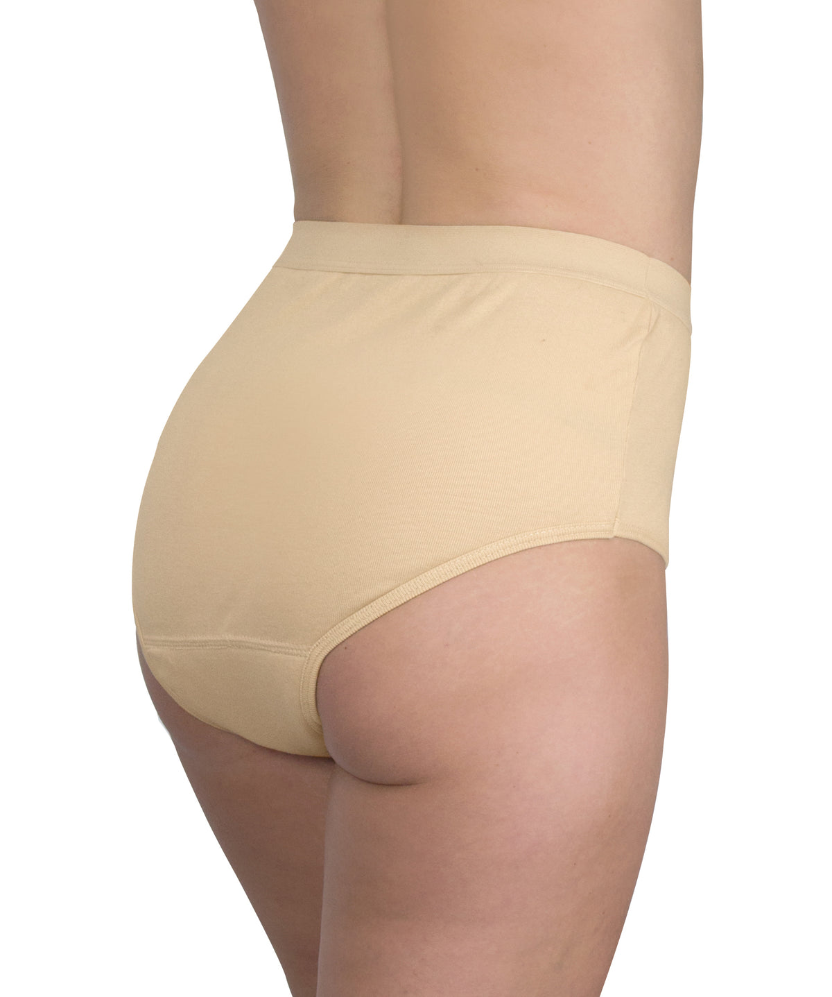 Damenslip beige | integrierte Saugeinlage