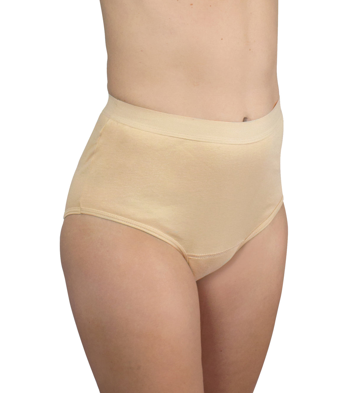 Damenslip beige | integrierte Saugeinlage