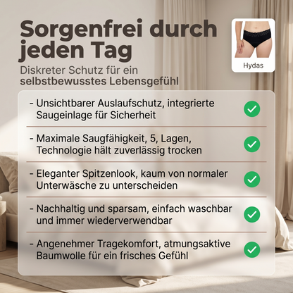 MONA | Spitzen-Slip mit integrierter Saugeinlage